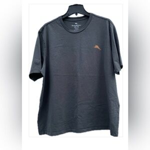 Tommy Bahama Charcoal Tee with Orange Logo